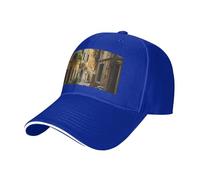 Italian Old Street Print Taglia Regolabile Sandwich Baseball Cap Traspirante Unisex Casual Cappello Uso quotidiano Sport, Blu, Taglia unica