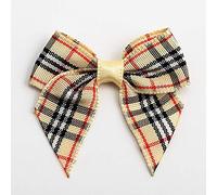 Italian Options Fiocchi Tartan a Quadri Nastro, Tessuto, Nova, 4 cm, 12 unità