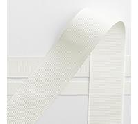 Italian Options Nastro grosgrain da 25 mm, resistente, tinta unita, per fiocchi, matrimoni, artigianato, cucito, accessori per capelli, confezioni regalo, rotolo da 25 mm x 10 m, avorio