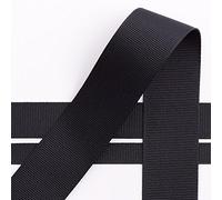 Italian Options Nastro in grosgrain, rotolo da 10 mm x 10 m, nero