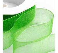 Italian Options Nastro in organza, 38 mm x 20 m, colore: smeraldo