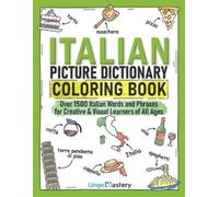 Italian Picture Dictionary Coloring Book (Tascabile) Color and Learn