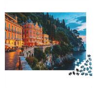 Italian Riviera Puzzle per ragazzi e ragazze 1000 pezzi Recyclable Cliffside Resort Puzzle Divertente And Challenging Family Game Ottima idea regalo for Child‘s Birthday 52x38cm/1000pcs