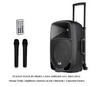 ITALIAN STAGE FR15AW V2 TROLLEY CASSA ATTIVA 15" 200W CON BATTERIA + BLUETOOTH