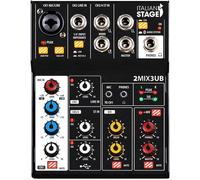 Italian Stage IS 2MIX3UB Mixer Audio Stereo con interfaccia USB e Bluetooth 2+2