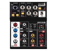 Italian Stage IS 2MIX3UB Mixer Audio Stereo con interfaccia USB e Bluetooth 2+2