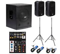 Italian Stage IS SPX10A 2 Casse 300w + S112A Subwoofer + 2MIX3UB + Stativi +Cavi