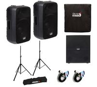 Italian Stage IS SPX15A 2 Casse 400w picco + S118A Subwoofer +Cover+Stativi+Cavi