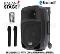 Italian Stage IS FR12AWV2 Sistema Trolley Amplificato a batteria usb e bluetooth