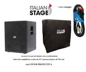 Italian Stage Proel IS S115A Subwoofer amplificato in legno 700W SUB 15" + COVER
