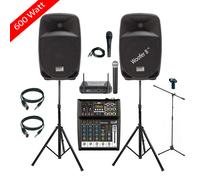 ITALIAN STAGE SPX8A 8" IMPIANTO KARAOKE DJ CASSE + Mixer + Microfoni