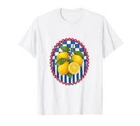 Italian Summer Lemons Beachy Coastal Botanical Decor Maglietta
