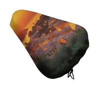 Italian Sunset - Coprisedile per bicicletta, con coulisse, impermeabile, protegge dal sole e dalla polvere, unisex, per mountain bike