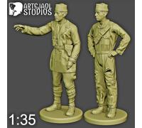 Italian Tank Crew Unit ww2 Officier & Soldier ITCU111 3D Artejaol Studios 1:35