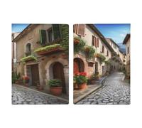 Italian Town Street Porta passaporto ultra sottile in pelle PU organizer per documenti da viaggio compatto premium internazionale US passaporto Protector cover per donne uomini