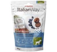 Italian Way Cane Grain Free Snack Adult MiniBurger Salmone con Erbe e Mirtilli 60g