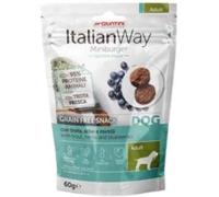 Italian Way Cane Grain Free Snack Adult MiniBurger Trota con Erbe e Mirtilli 60g