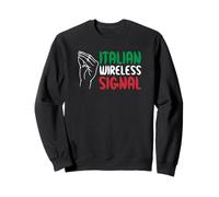 Italian Wireless Signal Connessione A Internet Gesto Manuale Felpa