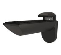 ITALIANA FERRAMENTA 16102020EC - Supporto per tavolo da 7 - 41 Schw Coppia di consolle da parete Italiana per vetro, legno e plastica, spessore 7 - 41 mm, in zinco pressofuso nero opaco