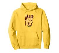 Italiani per Donna Made in Italy Ramo d'Olivo Patriottico Felpa con Cappuccio, Unisex per Adulti, Limone, S