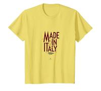 Italiani per Donna Made in Italy Ramo d'Olivo Patriottico Maglietta, Bambini, Limone, 2 Anni