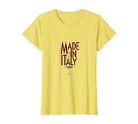 Italiani per Donna Made in Italy Ramo d'Olivo Patriottico Maglietta, Donna, Limone, L