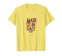 Italiani per Donna Made in Italy Ramo d'Olivo Patriottico Maglietta, Uomo, Limone, S