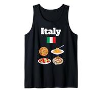 Italiano Amante del Cibo Souvenir Viaggio Pizza Pasta Bandiera Italia Canotta
