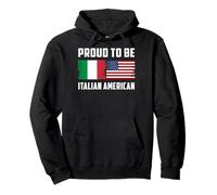 Italiano Americano Nonno Mamma papà Amo USA Amo L'Italia Felpa con Cappuccio