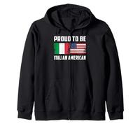 Italiano Americano Nonno Mamma papà Amo USA Amo L'Italia Felpa con Cappuccio