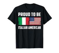 Italiano Americano Nonno Mamma papà Amo USA Amo L'Italia Maglietta