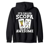 Italiano Appassionato di Gioco di Carte Giocatore Impressionante Scopa Felpa con Cappuccio