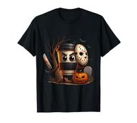 Italiano Brainrot Serial Killer Divertente Halloween Cappuccino Maglietta