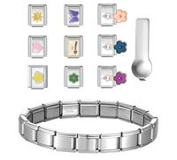 Italiano Charm Link Gioielli Fare Parte Modulo Accessori In Acciaio Inox Texture Making Forniture In Acciaio Inox Accessori Italiani