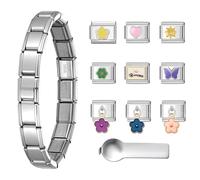 Italiano Charm Link Gioielli Fare Parte Modulo Accessori In Acciaio Inox Texture Making Forniture In Acciaio Inox Accessori Italiani