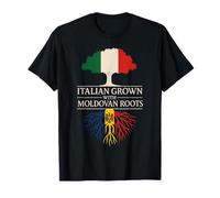 Italiano Coltivato Con Radici Moldave Italia Moldova Heritage Maglietta