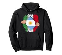 Italiano con radici argentine bandiera argentina con Italia Felpa con Cappuccio