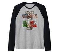 Italiano E Portoghese Made in America Mix Heritage Vintage Maglia con Maniche Raglan
