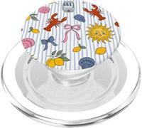 Italiano Estate Pattern Spiaggia Mediterraneo Costa Europea PopSockets PopGrip per MagSafe