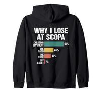 Italiano Game Lover Scopa Cards Player Why I Lose Scopa Felpa con Cappuccio