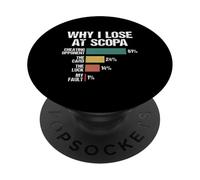 Italiano Game Lover Scopa Cards Player Why I Lose Scopa PopSockets PopGrip Adesivo