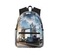 Italiano Old Street Stampa Leisure Zaino Da Viaggio Per All'aperto, Il Must-Have Per Viaggi Avventurosi, Storico Old Tower Bridge di Londra, One Size, Zaini da viaggio