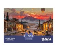 Italiano Pompei Ruine Vesuvio Eruzione Glow Puzzle in Legno Impermeabile DIY Puzzles Da 1000 Pezzi Per Adulti Impossibili Per Decorazioni Domestiche