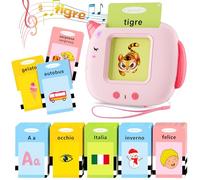 Italiano Standard, Educativi Flashcards Parlanti, Amico Vocabolo Gioco 2-6 Anni, 400 Parole Giocattoli Montessori Apprendimento, Prescolari Giochi Educativi, Regali Bambini 2,3,4,5,6 (Rosa, IT)