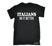 Italians Do It Better Italy Hipster Cool Italian Funny Birthday Gift Tee Round Neck Unisex Tops Men's 100% Cotton Short-Sleeve T-Shirts XXL