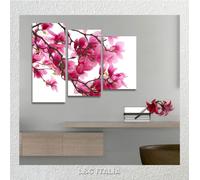 Italiaquadri Fiori Pesco 5 Quadro Moderno su Tela Canvas cm 85x60 a parete Casa