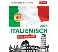 Italienisch Sprachkalender 2026 - Italienisch lernen leicht gemacht - Tagesabreißkalender: In nur 10 Minuten täglich Grundkenntnisse verbessern mit ... Tageskalender mit kurzen Sprachlektionen