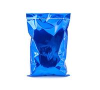 Italpak Sacchetti Regalo con Chiusura, Buste Metallizzate con patella adesiva Tinta Unita 50 pz, 35x47+4cm, Blu