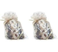 Italpak Sacchetti Trasparenti per Alimenti 'Dolceneve', Buste Biscotti, Dolci, Torte, Regali, Sacchettini Natalizi, Polypropylene, Oro/Bianco, 25x40 cm, 50 unità (Confezione da 2)