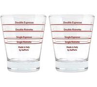ITALPARTS 2 Bicchieri per Caffè Espresso Shot Glass, Misurini Dosatori (2 PEZZI) Accessori di Alta Qualità per Macchine Caffè Professionali